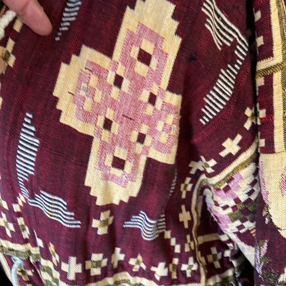 Global Imports Ltd. Zipper cinch waist jacket goat and abstract pattern vintage - Picture 2 of 11